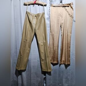 21. LAMBSKIN Caslon Leather Straight Leg Trouser Slack